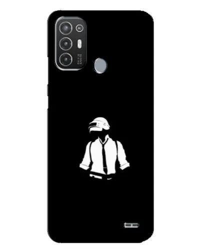 Чехол для TECNO Pop 6 Pro (BE8) с картинкой «PUBG — белый шлем»