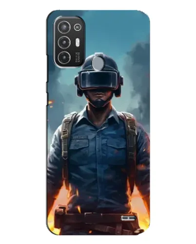 Чехол для TECNO Pop 6 Pro (BE8) с картинкой «PUBG — реалистичный герой»