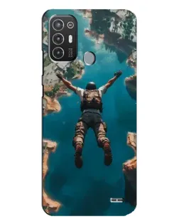 Чехол для TECNO Pop 6 Pro (BE8) с картинкой «PUBG — свободное падение»
