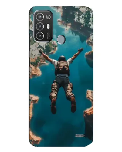 Чехол для TECNO Pop 6 Pro (BE8) с картинкой «PUBG — свободное падение»