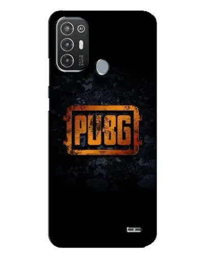 Чехол для TECNO Pop 6 Pro (BE8) с картинкой «PUBG — золотой логотип»