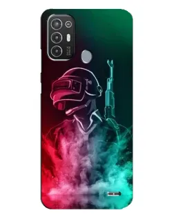 Чехол для TECNO Pop 6 Pro (BE8) с картинкой «PUBG — огненный воин»