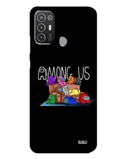 Чехол для TECNO Pop 6 Pro (BE8) с картинкой «Логотип Among Us»