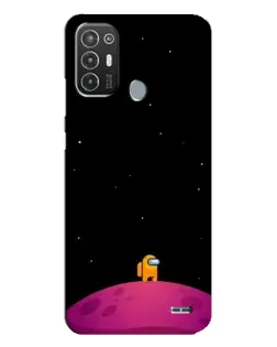 Чехол для TECNO Pop 6 Pro (BE8) с картинкой «Одинокий герой на планете»