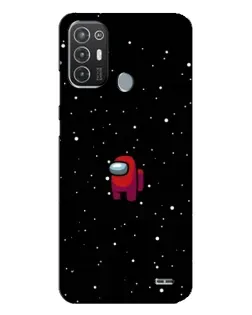 Чехол для TECNO Pop 6 Pro (BE8) с картинкой «Красный Among Us»