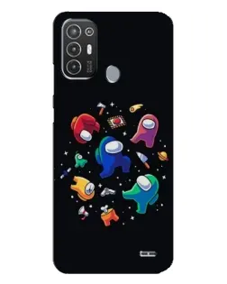 Чехол для TECNO Pop 6 Pro (BE8) с картинкой «Among Us космос»