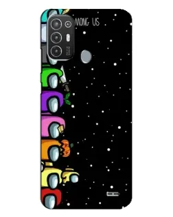 Чехол для TECNO Pop 6 Pro (BE8) с картинкой «Команда Among Us»