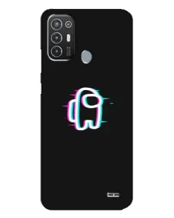 Чехол для TECNO Pop 6 Pro (BE8) с картинкой «Among Us неон»
