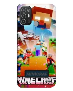 Чехол для TECNO Pop 6 Pro (BE8) с картинкой «Minecraft герои игры»