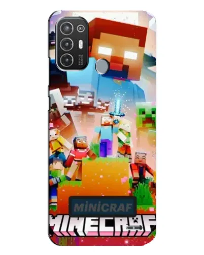 Чехол для TECNO Pop 6 Pro (BE8) с картинкой «Minecraft герои игры»