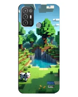 Чехол для TECNO Pop 6 Pro (BE8) с картинкой «Minecraft летний день»