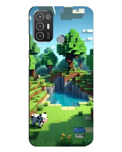 Чехол для TECNO Pop 6 Pro (BE8) с картинкой «Minecraft летний день»