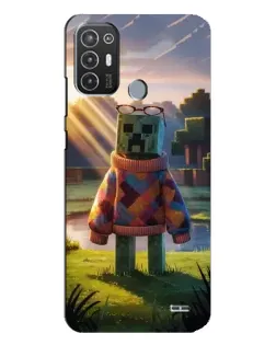 Чехол для TECNO Pop 6 Pro (BE8) с картинкой «Крипер в свитере»