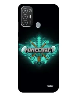 Чехол для TECNO Pop 6 Pro (BE8) с картинкой «Minecraft Diamond лого»
