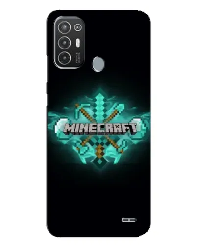 Чехол для TECNO Pop 6 Pro (BE8) с картинкой «Minecraft Diamond лого»