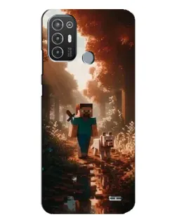 Чехол для TECNO Pop 6 Pro (BE8) с картинкой «Стив в лесу»