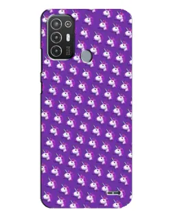 Чехол для TECNO Pop 6 Pro (BE8) с картинкой «Единороги на фиолетовом»