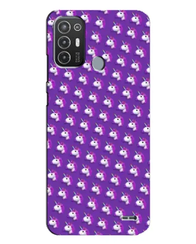 Чехол для TECNO Pop 6 Pro (BE8) с картинкой «Единороги на фиолетовом»