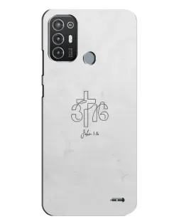 Чехол для TECNO Pop 6 Pro (BE8) с картинкой «Иоанна 3:16 Крест»