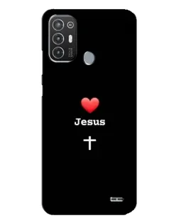 Чехол для TECNO Pop 6 Pro (BE8) с картинкой «Сердце - Jesus»