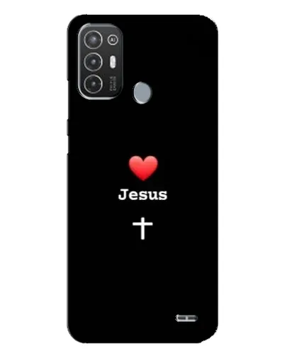 Чехол для TECNO Pop 6 Pro (BE8) с картинкой «Сердце - Jesus»
