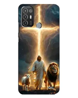 Чехол для TECNO Pop 6 Pro (BE8) с картинкой «Лев Иуды и Свет»