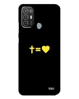 Чехол для TECNO Pop 6 Pro (BE8) с картинкой «Сердце и Крест»
