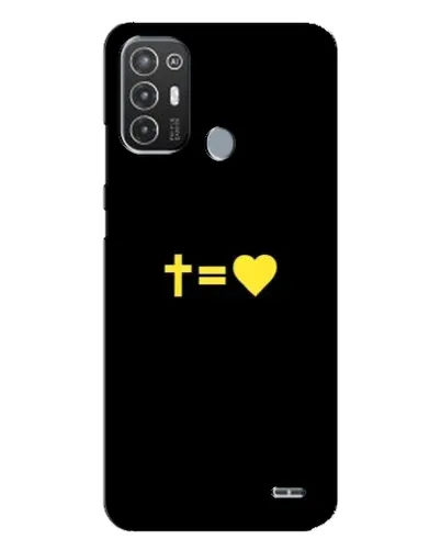 Чехол для TECNO Pop 6 Pro (BE8) с картинкой «Сердце и Крест»