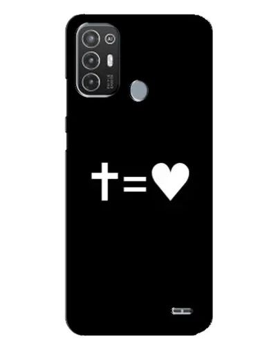 Чехол для TECNO Pop 6 Pro (BE8) с картинкой «Крест и Сердце»
