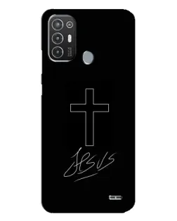 Чехол для TECNO Pop 6 Pro (BE8) с картинкой «Графический крест Jesus» Чехол для TECNO Pop 6 Pro (BE8) с картинкой «Графический крест Jesus»