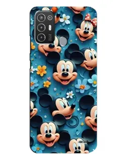 Чехол для TECNO Pop 6 Pro (BE8) с картинкой «Паттерн Микки и Минни»