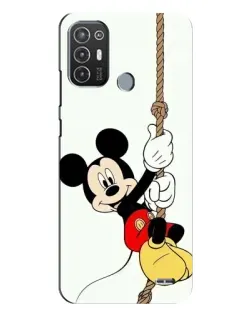 Чехол для TECNO Pop 6 Pro (BE8) с картинкой «Mickey на канате»