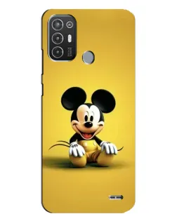 Чехол для TECNO Pop 6 Pro (BE8) с картинкой «Микки на желтом»