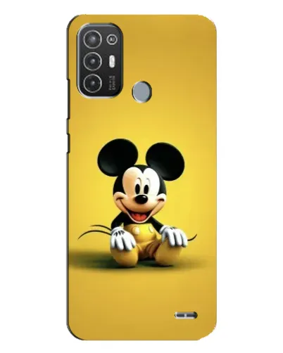 Чехол для TECNO Pop 6 Pro (BE8) с картинкой «Микки на желтом»