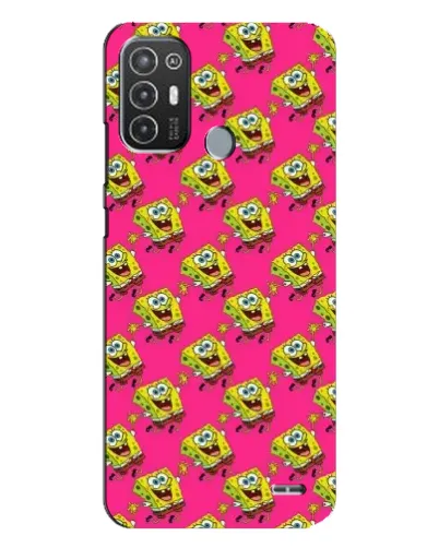 Чехол для TECNO Pop 6 Pro (BE8) с картинкой «Розовый паттерн»