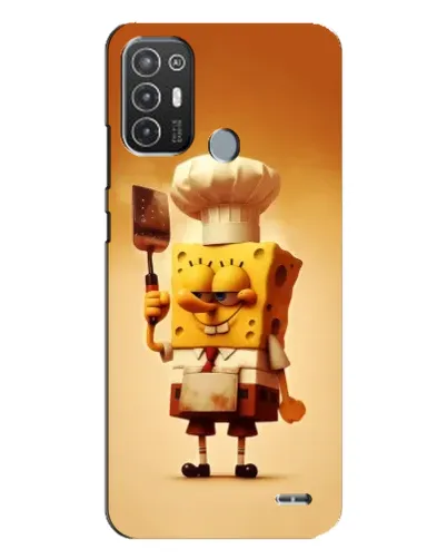 Чехол для TECNO Pop 6 Pro (BE8) с картинкой «Губка Боб повар»