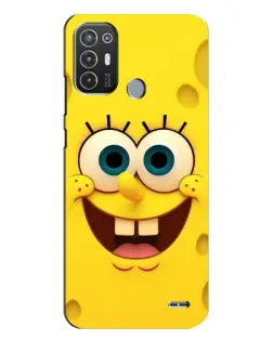 Чехол для TECNO Pop 6 Pro (BE8) с картинкой «Губка Боб улыбка»
