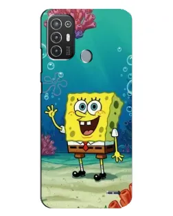 Чехол для TECNO Pop 6 Pro (BE8) с картинкой «Подводный привет»