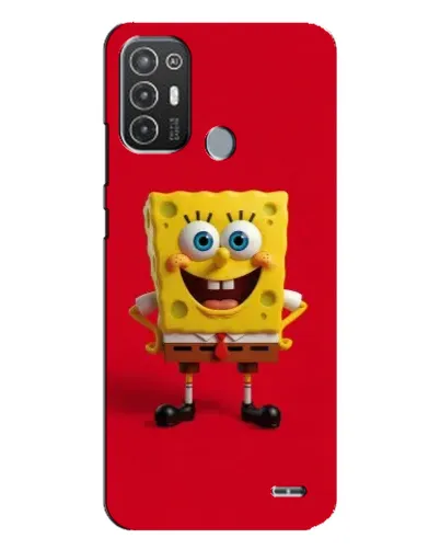 Чехол для TECNO Pop 6 Pro (BE8) с картинкой «Спанч Боб на красном»