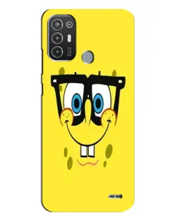 Чехол для TECNO Pop 6 Pro (BE8) с картинкой «Минималистичный Спанч Боб»