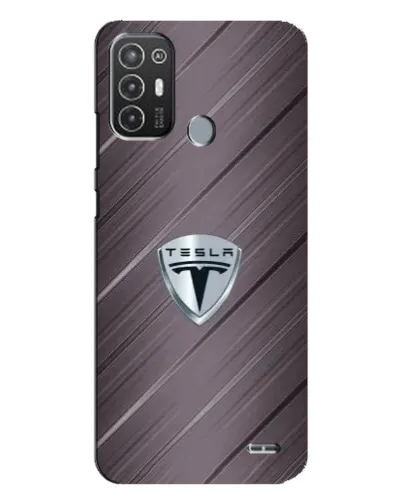 Чехол для TECNO Pop 6 Pro (BE8) с картинкой «Металлическая текстура Tesla»