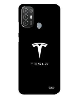 Чехол для TECNO Pop 6 Pro (BE8) с картинкой «Tesla White Logo»