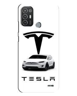 Чехол для TECNO Pop 6 Pro (BE8) с картинкой «Tesla White Style»