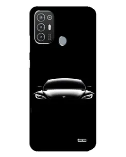 Чехол для TECNO Pop 6 Pro (BE8) с картинкой «Фары Tesla Night»