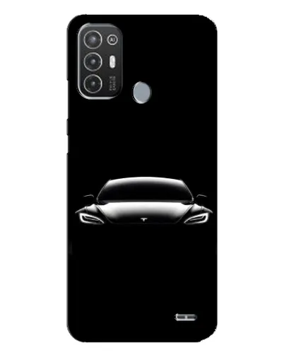 Чехол для TECNO Pop 6 Pro (BE8) с картинкой «Фары Tesla Night»