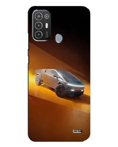 Чехол для TECNO Pop 6 Pro (BE8) с картинкой «Cybertruck в пустыне»