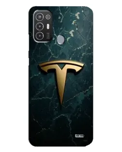 Чехол для TECNO Pop 6 Pro (BE8) с картинкой «Мраморная Tesla Gold»