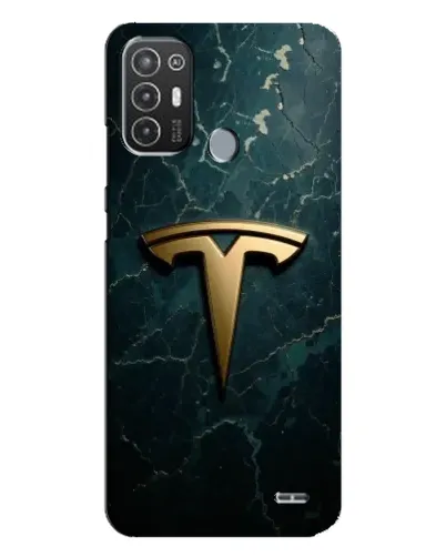 Чехол для TECNO Pop 6 Pro (BE8) с картинкой «Мраморная Tesla Gold»