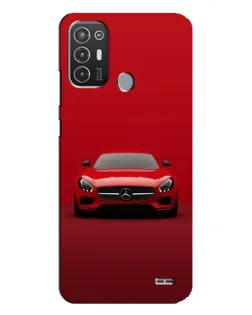 Чехол для TECNO Pop 6 Pro (BE8) с картинкой «Красный Mercedes AMG»