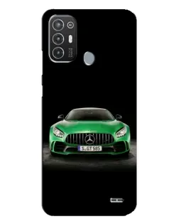 Чехол для TECNO Pop 6 Pro (BE8) с картинкой «Mercedes — неоновый лого»